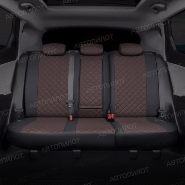 Чехлы Автопилот Экокожа Ромб на Nissan Tiida седан 2004-2014 г.в. Чехлы Автопилот Экокожа Ромб на Nissan Tiida седан 2004-2014 г.в.