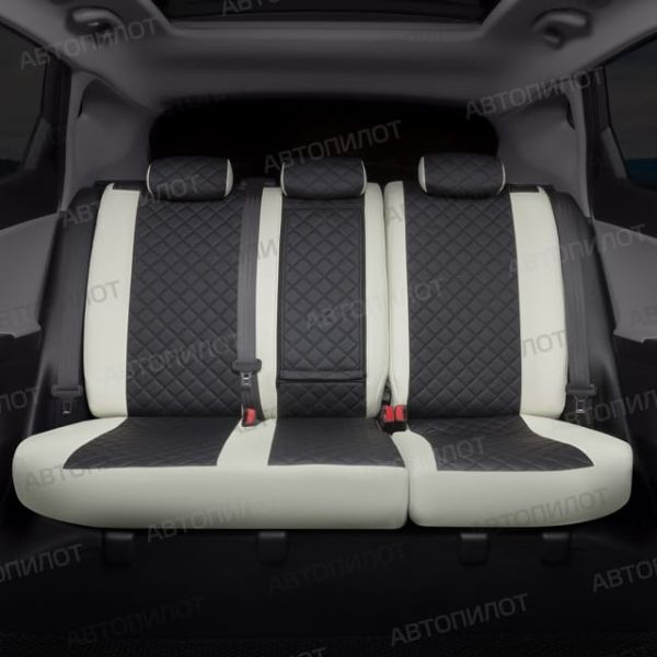 Чехлы Автопилот Экокожа Ромб на Nissan Tiida седан 2004-2014 г.в. Чехлы Автопилот Экокожа Ромб на Nissan Tiida седан 2004-2014 г.в.