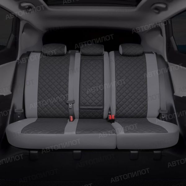 Чехлы Автопилот Экокожа Ромб на Nissan Tiida седан 2004-2014 г.в. Чехлы Автопилот Экокожа Ромб на Nissan Tiida седан 2004-2014 г.в.