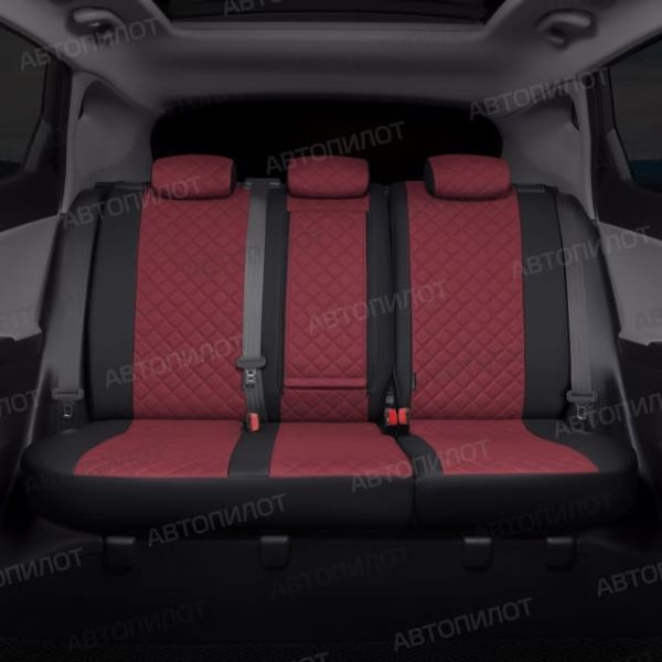 Чехлы Автопилот Экокожа Ромб на Nissan Tiida седан 2004-2014 г.в. Чехлы Автопилот Экокожа Ромб на Nissan Tiida седан 2004-2014 г.в.